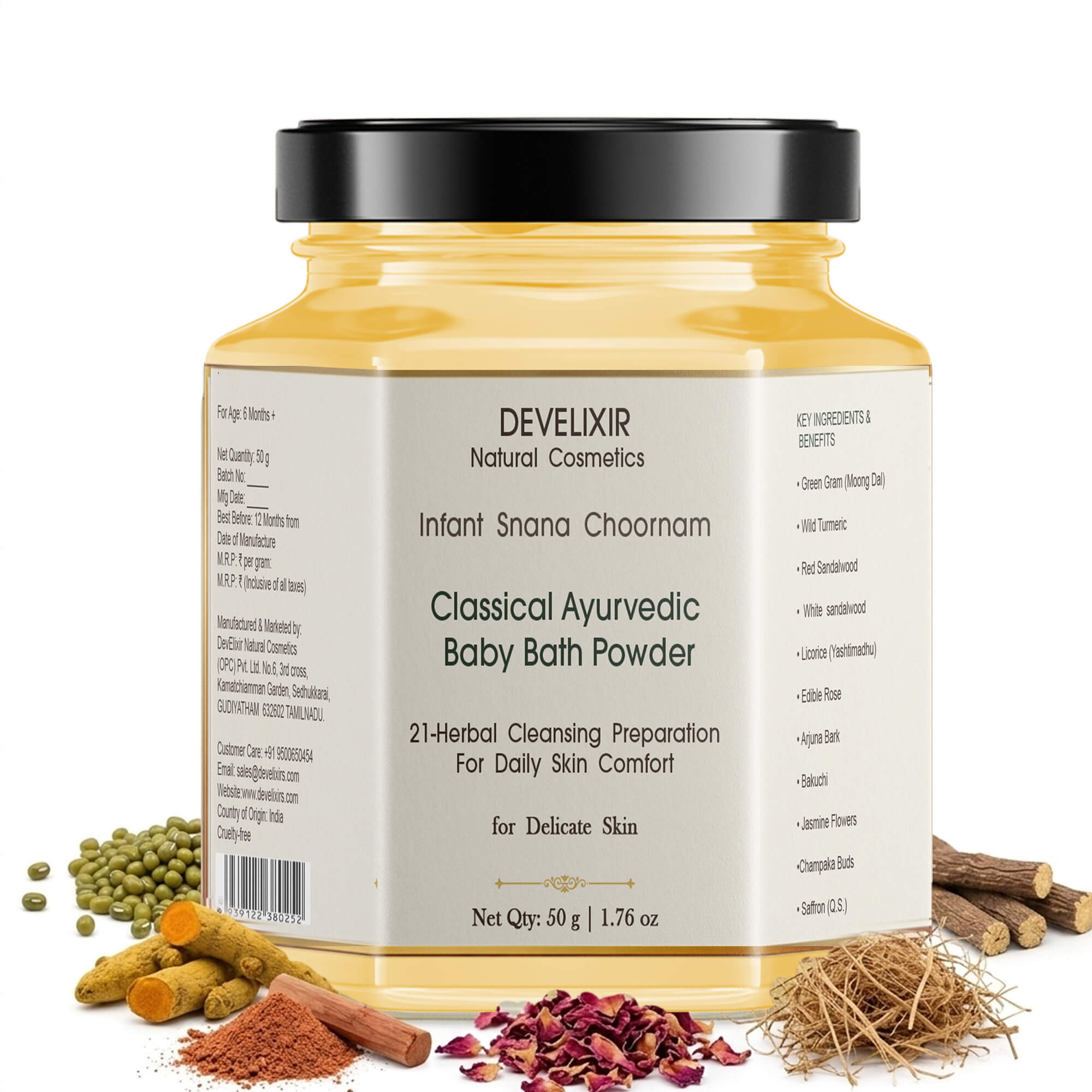 21 Herbal Infant Snana Choornam – 21 Herbal Ayurvedic Baby Bath Powder for Gentle Cleansing & Daily Skin Comfort (150g)