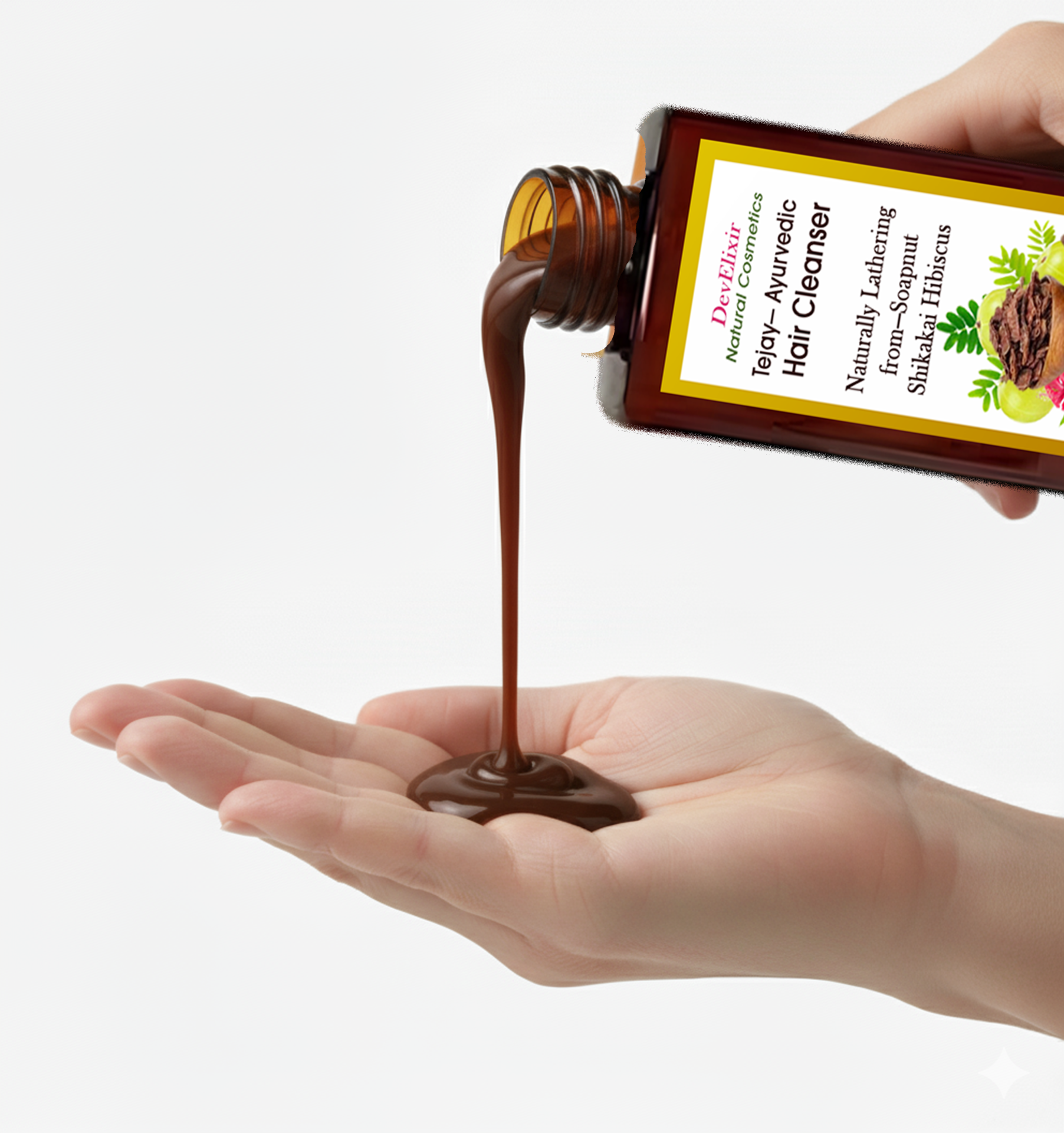 Tejay Shikakai Soapnut Hair Shampoo|22 herbs|Herbal Cleanser | Supports Hair Growth & Silky Hair