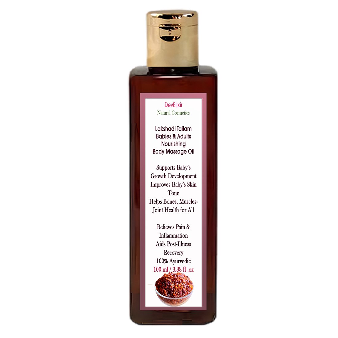 Lakshadi Ayurvedic Baby Massage Oil | Skin Nourishment & Bone Strength for Growing Babies